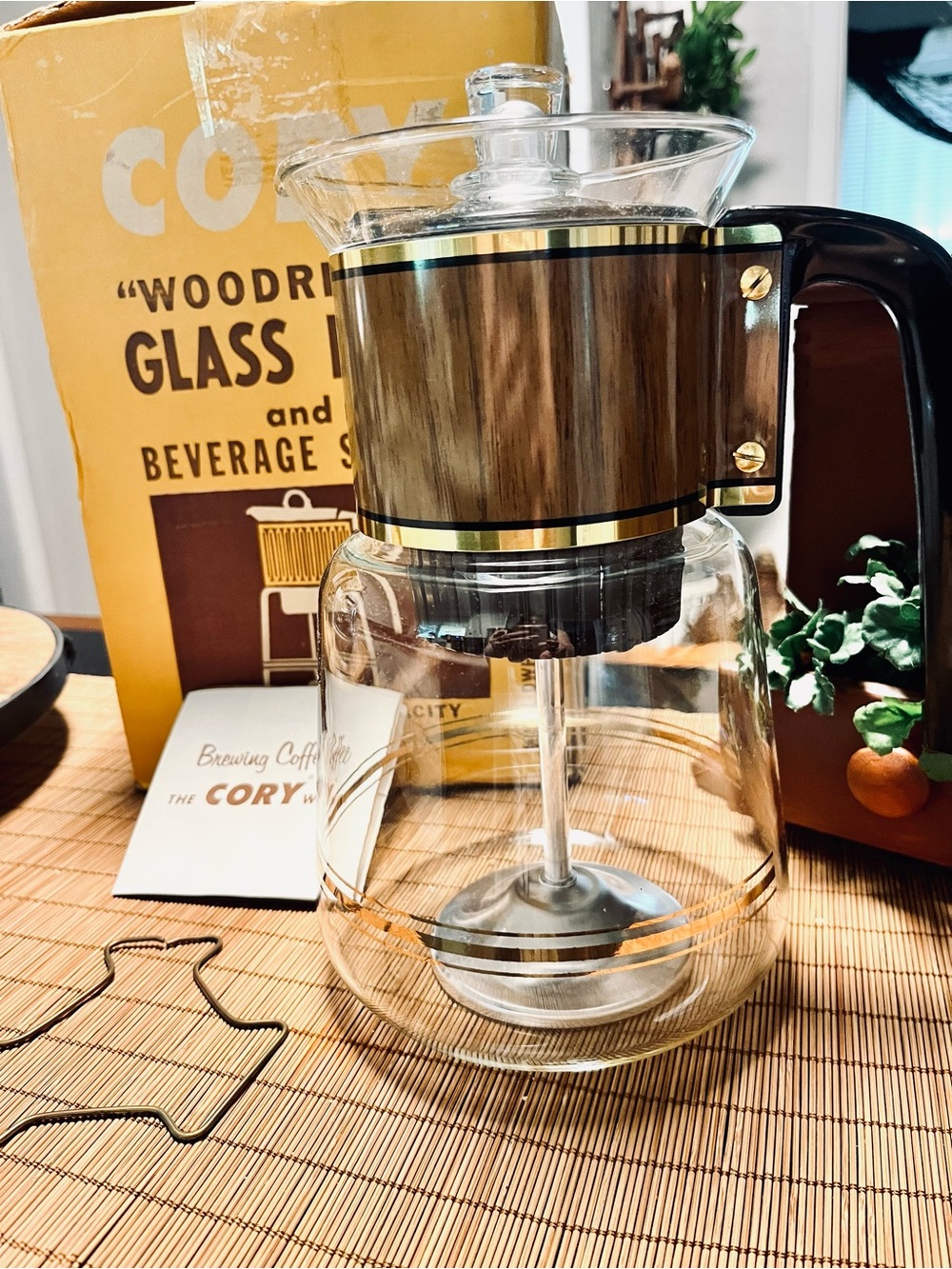 Cory Stove Top Percolator 4 to 6 Cup Coffee Pot 1960’s Pristine. Rare find.